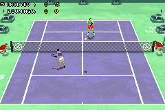 Tennis Masters Series 2003 (Game Boy Advance) screenshot: Hard surface