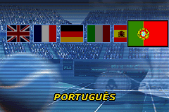 Tennis Masters Series 2003 (Game Boy Advance) screenshot: Language selection