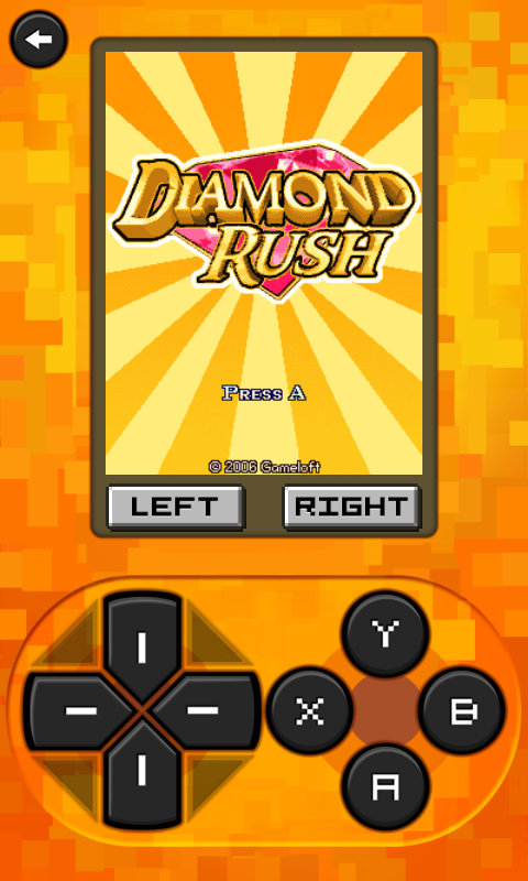 Gameloft Classics: Arcade (Android) screenshot: Diamond Rush - Title screen