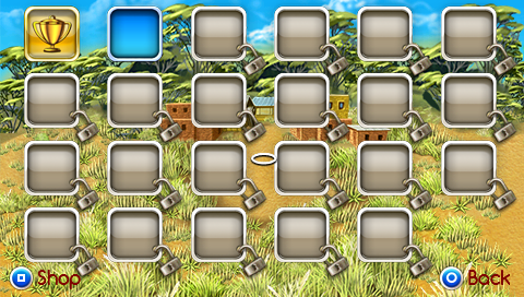 Farm Frenzy 3 (PSP) screenshot: Level select menu
