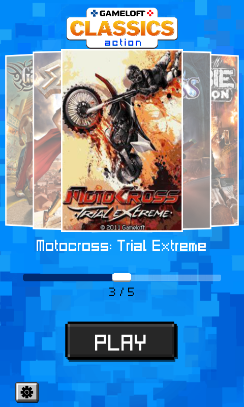 Gameloft Classics: Action (Android) screenshot: Main menu
