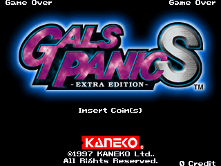 Gals Panic S: Extra Edition (Arcade) screenshot: Title screen.