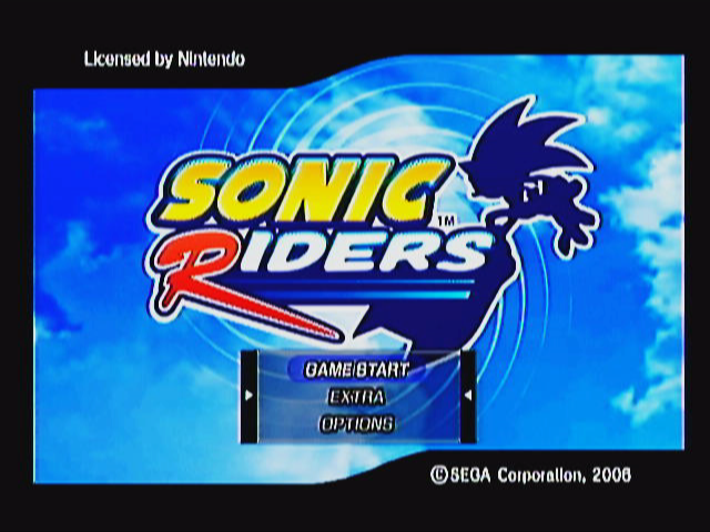 Sonic Riders (GameCube) screenshot: Main Menu