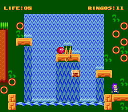 Mojon Twins Gran Sabiduría: 31 in 1 Real Games (NES) screenshot: <i>Sonic 3</i>, another <i>Sonic Mal</i> variant