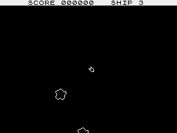 QS Asteroids (ZX81) screenshot: Starting out