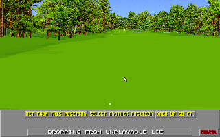 Links: Championship Course - Pinehurst Resort & Country Club (DOS) screenshot: Setting the ball position