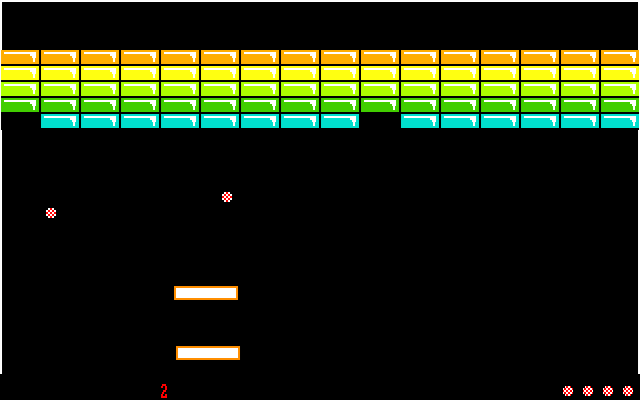 Super Brickout (Amiga) screenshot: "Double" mode