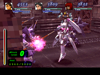 Xenogears (PlayStation) screenshot: Isn't it great when you have Ellie in your party? Her gear is called "Vierge" - the only non-German gear name, and... well, you can figure out what it means