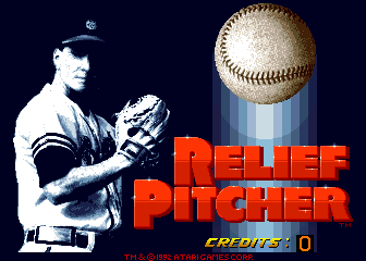 Relief Pitcher (Arcade) screenshot: Title Screen.