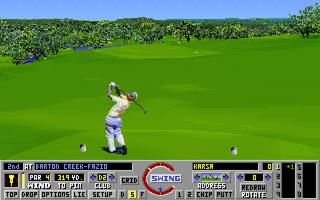 Links: Championship Course - Barton Creek (DOS) screenshot: Second tie initial strike