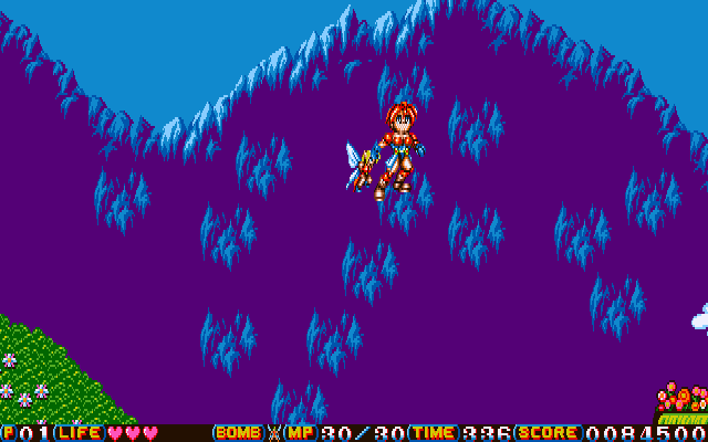 Totsugeki! Mix (PC-98) screenshot: I wanna fly high, higher than all of the heavens!