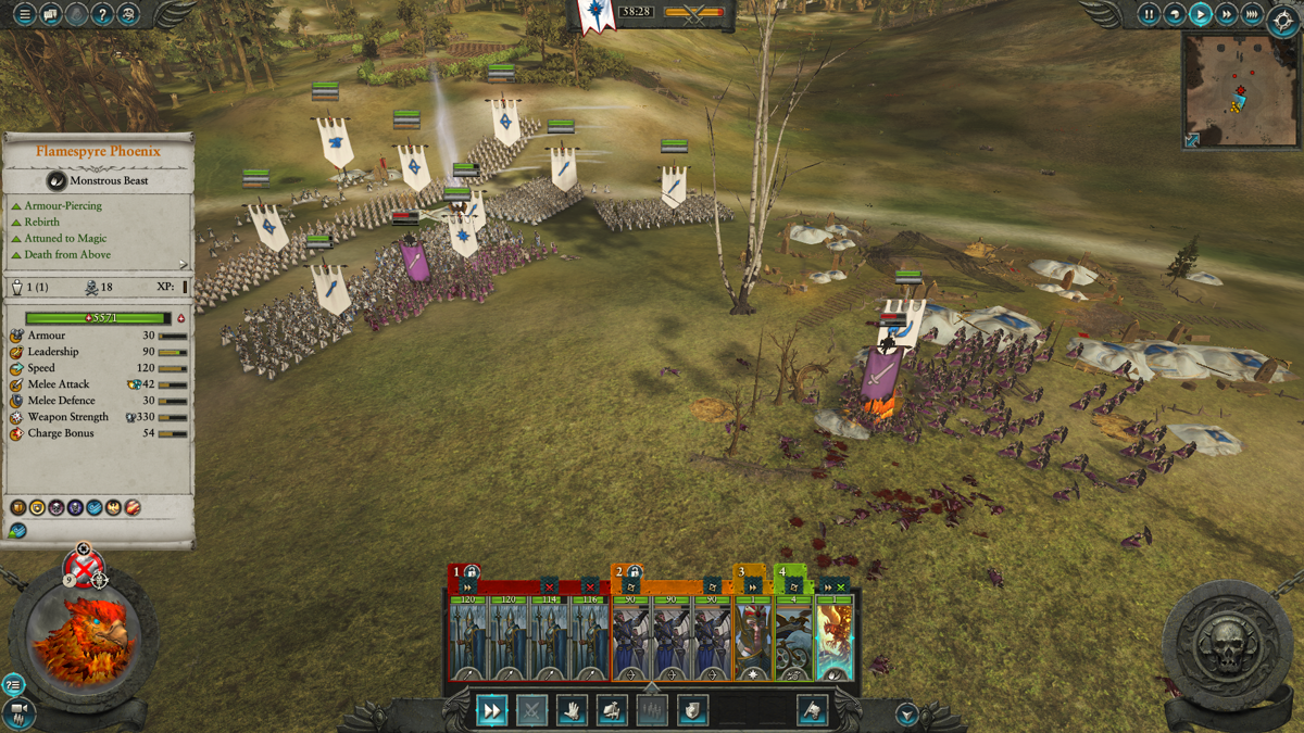 Total War: Warhammer II (Windows) screenshot: Battling against Dark Elves