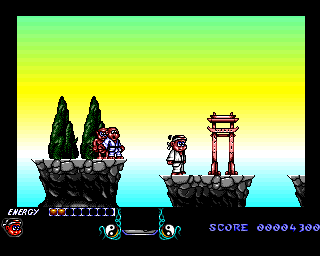 Dojo Dan (Amiga) screenshot: In the land of the plants