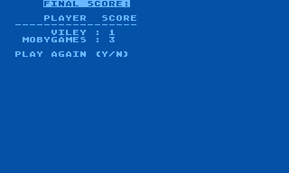 9-Hole Miniature Golf (Atari 8-bit) screenshot: Final scores