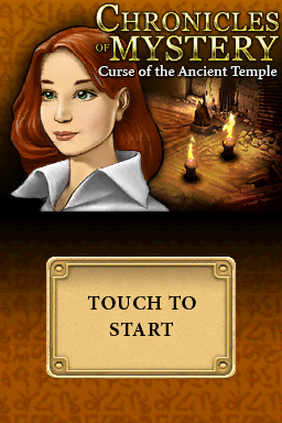 Chronicles of Mystery: Curse of the Ancient Temple (Nintendo DS) screenshot: Title Screen