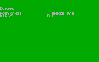 9-Hole Miniature Golf (DOS) screenshot: Scores after hole #1
