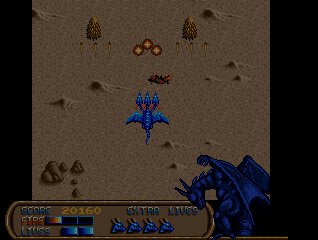 Dragon Spirit (Amiga) screenshot: Level 4