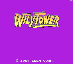 Wily Tower (Arcade) screenshot: Title (Wily Tower)
