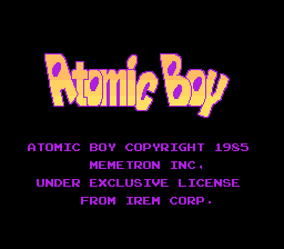 Wily Tower (Arcade) screenshot: Title (Atomic Boy)