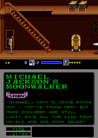 Michael Jackson's Moonwalker (Arcade) screenshot: Lets save the children.