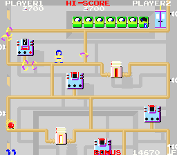 Wily Tower (Arcade) screenshot: One more switch to go