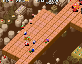 Märchen Maze (Arcade) screenshot: Avoid the balls.