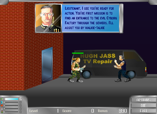 Midnight Strike (Browser) screenshot: Start of the game