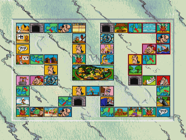 Astérix: Caesar's Challenge (CD-i) screenshot: Overview of the board