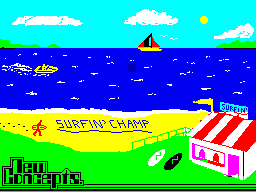 Surfchamp (ZX Spectrum) screenshot: Loading Screen