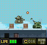 Metal Slug 2nd Mission (Neo Geo Pocket Color) screenshot: Tank duel
