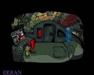 Harold's Mission (Amiga) screenshot: Inside the ship