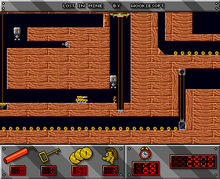 Lost in Mine (Amiga) screenshot: Vertical driller