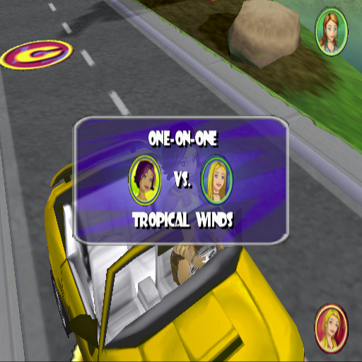 Mary-Kate and Ashley: Sweet 16 - Licensed to Drive (PlayStation 2) screenshot: Some of the tokens trigger mini games like this