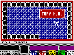 Election (ZX Spectrum) screenshot: In your H.Q.