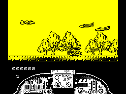 Q10 Tankbuster (ZX Spectrum) screenshot: Blast the planes.