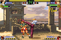 The King of Fighters EX: Neo Blood (Game Boy Advance) screenshot: Cat fight