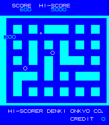 Heiankyo Alien (Arcade) screenshot: Last one caught.