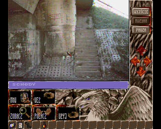 Tajemnica Bursztynowej Komnaty (Amiga) screenshot: Stairs