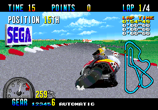 GP Rider (Arcade) screenshot: Over-taking.