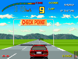 Top Speed (Arcade) screenshot: Check Point.