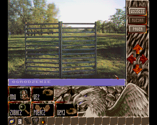 Tajemnica Bursztynowej Komnaty (Amiga) screenshot: Blocked road
