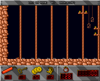 Lost in Mine (Amiga) screenshot: Painful death