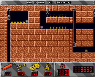 Lost in Mine (Amiga) screenshot: Teleporting in progress