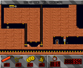 Lost in Mine (Amiga) screenshot: Bottom level