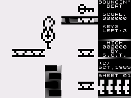 Bouncing Bert (ZX81) screenshot: A key