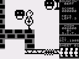 Bouncing Bert (ZX81) screenshot: Starting out