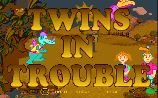 Twins in Trouble (DOS) screenshot: Title screen