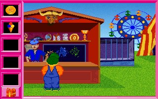 Up Side Town (DOS) screenshot: At the carnival