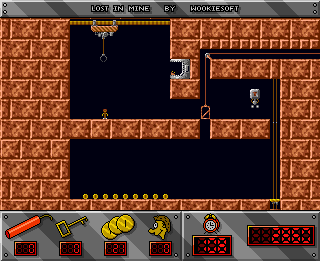 Lost in Mine (Amiga) screenshot: Catching device
