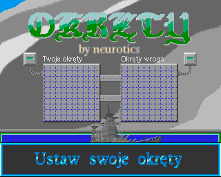Okręty (Amiga) screenshot: Ships arranging